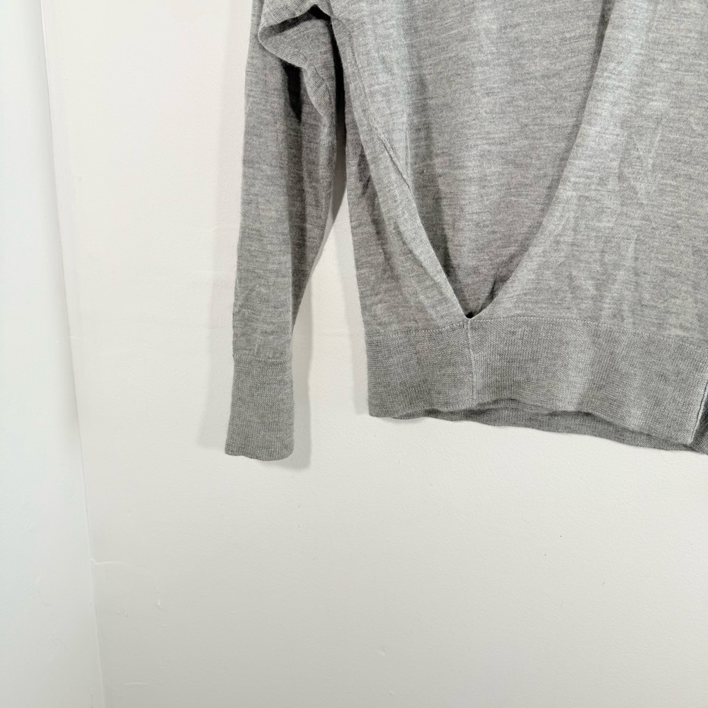 Isabel Marant Light Gray Cashmere Silk Faux Wrap Italian Yarn Sweater 34 XS - Picture 2 of 9